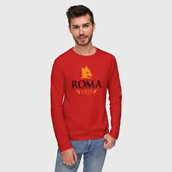 Лонгслив хлопковый мужской AS Roma 1927, цвет: красный — фото 2