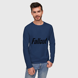 Лонгслив хлопковый мужской Fallout, цвет: тёмно-синий — фото 2