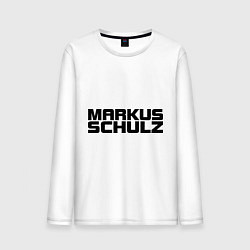 Лонгслив хлопковый мужской Markus Schulz, цвет: белый