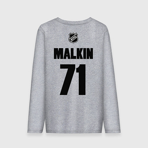 Мужской лонгслив Pittsburgh Penguins: Malkin 71 / Меланж – фото 2