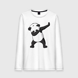 Лонгслив хлопковый мужской Panda dab, цвет: белый