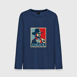 Лонгслив хлопковый мужской Chuck Poster, цвет: тёмно-синий