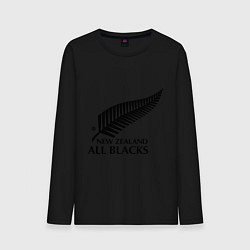 Лонгслив хлопковый мужской New Zeland: All blacks, цвет: черный