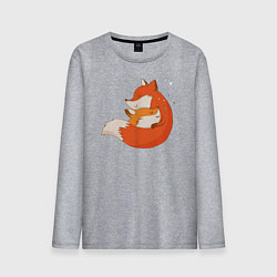 Мужской лонгслив Лисички
