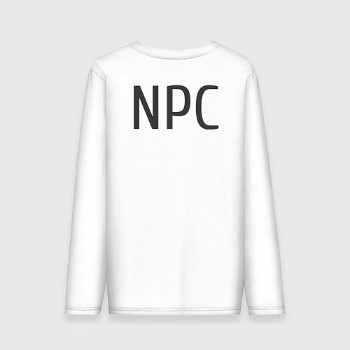 Мужской лонгслив Я - NPC / Белый – фото 2