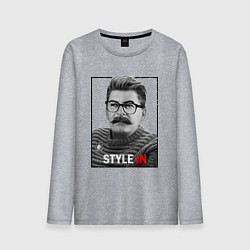 Лонгслив хлопковый мужской Stalin: Style in цвета меланж — фото 1