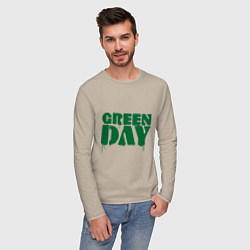 Лонгслив хлопковый мужской Green Day, цвет: миндальный — фото 2