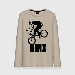 Лонгслив хлопковый мужской BMX 3, цвет: миндальный