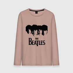 Лонгслив хлопковый мужской The Beatles: Faces, цвет: пыльно-розовый