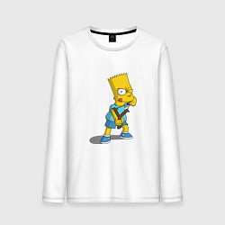 Лонгслив хлопковый мужской Bad Bart, цвет: белый