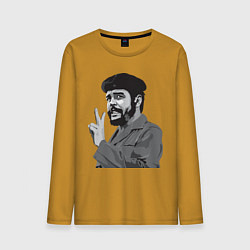 Лонгслив хлопковый мужской Che Guevara: Peace цвета горчичный — фото 1
