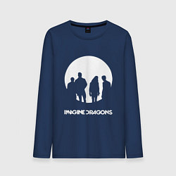 Лонгслив хлопковый мужской Imagine Dragons, цвет: тёмно-синий