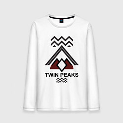 Лонгслив хлопковый мужской Twin Peaks House, цвет: белый