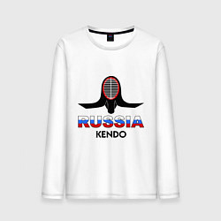 Лонгслив хлопковый мужской Kendo Russia, цвет: белый