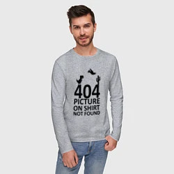 Лонгслив хлопковый мужской 404, цвет: меланж — фото 2