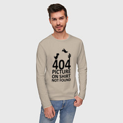 Лонгслив хлопковый мужской 404, цвет: миндальный — фото 2