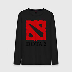 Лонгслив хлопковый мужской Dota 2: Logo, цвет: черный