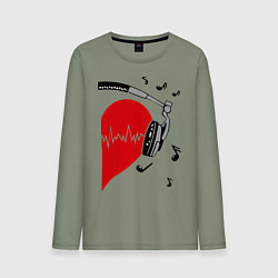 Мужской лонгслив Влюбленный меломан