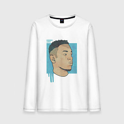 Лонгслив хлопковый мужской Kendrick Lamar Young цвета белый — фото 1