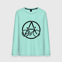 Лонгслив хлопковый мужской Anarchy Bike цвета мятный — фото 1