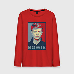 Лонгслив хлопковый мужской Bowie Poster, цвет: красный