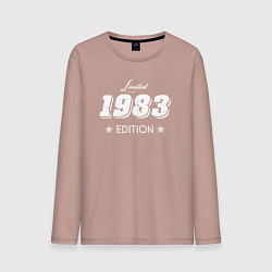 Лонгслив хлопковый мужской Limited Edition 1983, цвет: пыльно-розовый
