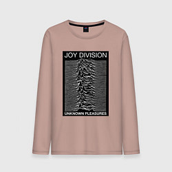 Лонгслив хлопковый мужской Joy Division: Unknown Pleasures, цвет: пыльно-розовый