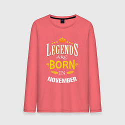 Мужской лонгслив Legends are born in november