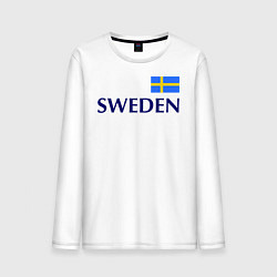 Лонгслив хлопковый мужской Сборная Швеции: 10 номер, цвет: белый