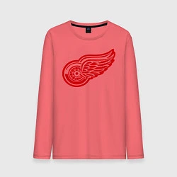 Лонгслив хлопковый мужской Detroit Red Wings: Pavel Datsyuk, цвет: коралловый