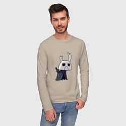 Лонгслив хлопковый мужской Hollow Knight, цвет: миндальный — фото 2