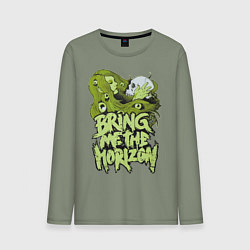 Лонгслив хлопковый мужской Bring Me The Horizon: Green Girl, цвет: авокадо