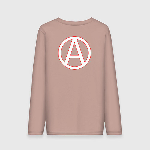 Мужской лонгслив Махно Нестор Иванович / Пыльно-розовый – фото 2