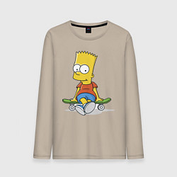 Мужской лонгслив Барт на скейте