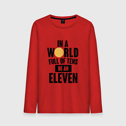 Лонгслив хлопковый мужской Be A Eleven, цвет: красный