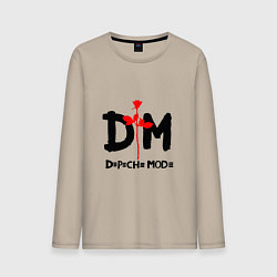 Лонгслив хлопковый мужской Depeche Mode Rose, цвет: миндальный
