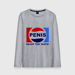 Лонгслив хлопковый мужской Penis. Enjoy the taste, цвет: меланж
