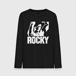 Лонгслив хлопковый мужской Rocky Balboa цвета черный — фото 1
