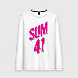 Лонгслив хлопковый мужской Sum 41: Pink style цвета белый — фото 1