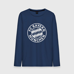 Лонгслив хлопковый мужской FC Bayern Munchen цвета тёмно-синий — фото 1