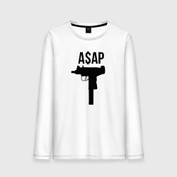 Лонгслив хлопковый мужской ASAP Gangster, цвет: белый