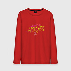 Лонгслив хлопковый мужской Can be heroes, цвет: красный