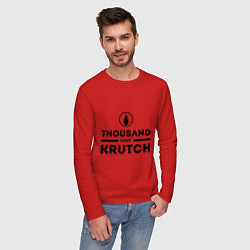 Лонгслив хлопковый мужской Thousand Foot Krutch, цвет: красный — фото 2