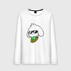 Лонгслив хлопковый мужской Undertale: Asriel SWAG, цвет: белый