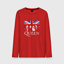 Лонгслив хлопковый мужской Queen UK цвета красный — фото 1
