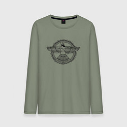 Лонгслив хлопковый мужской Assyrian archer, цвет: авокадо
