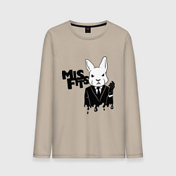 Лонгслив хлопковый мужской Misfits Rabbit, цвет: миндальный