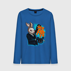 Лонгслив хлопковый мужской Rabbit magician цвета синий — фото 1