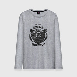 Лонгслив хлопковый мужской Russian Grizzly, цвет: меланж