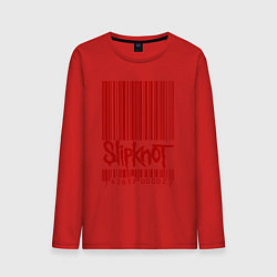 Лонгслив хлопковый мужской Slipknot: barcode, цвет: красный